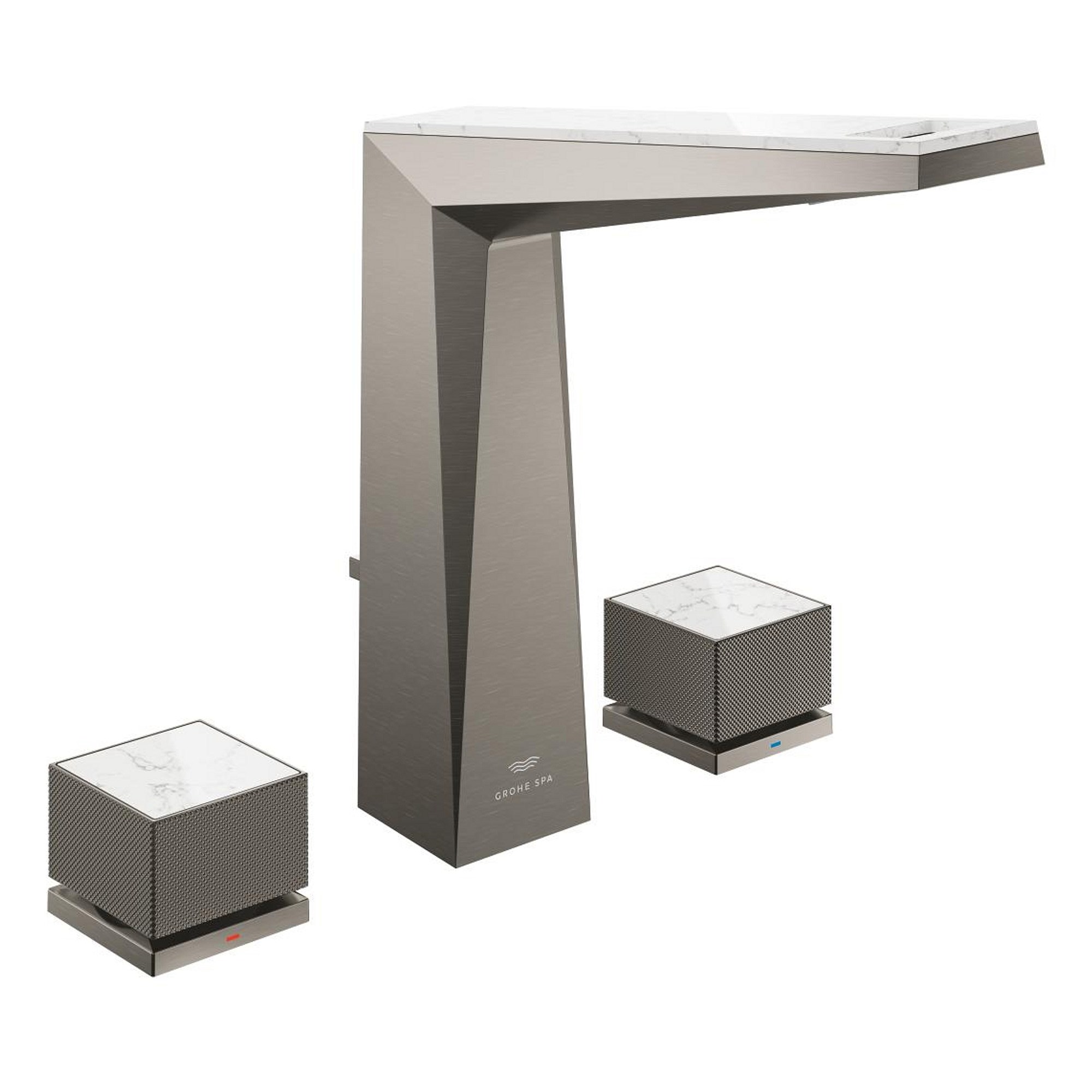 Grohe Allure Brilliant Private Collection 3 Delikli Lavabo Bataryası L Boy Fırçalı Sert Grafit 20671AL0