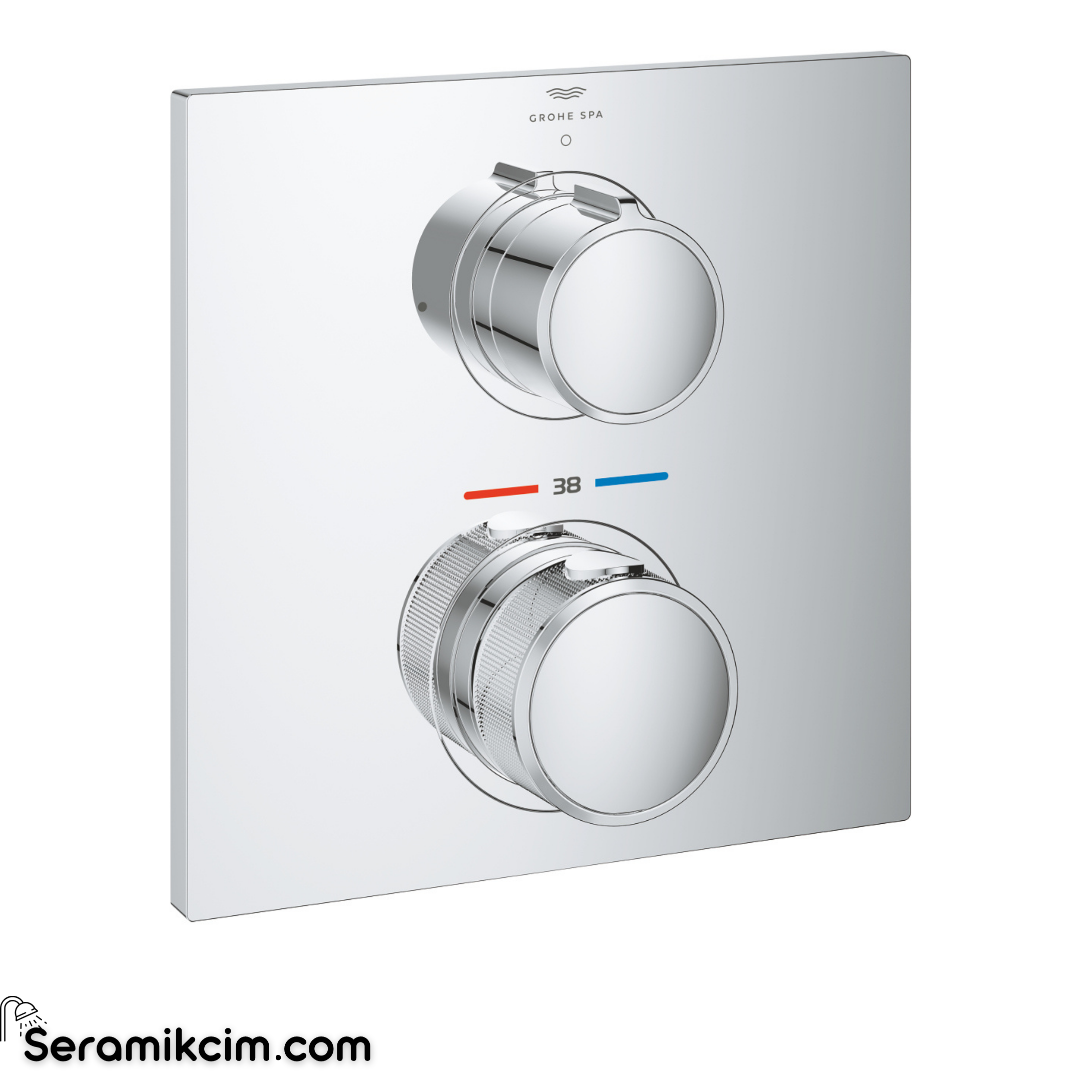 Grohe Allure New Tek valfli akış kontrollü, ankastre termostatik duş bataryası 19380002