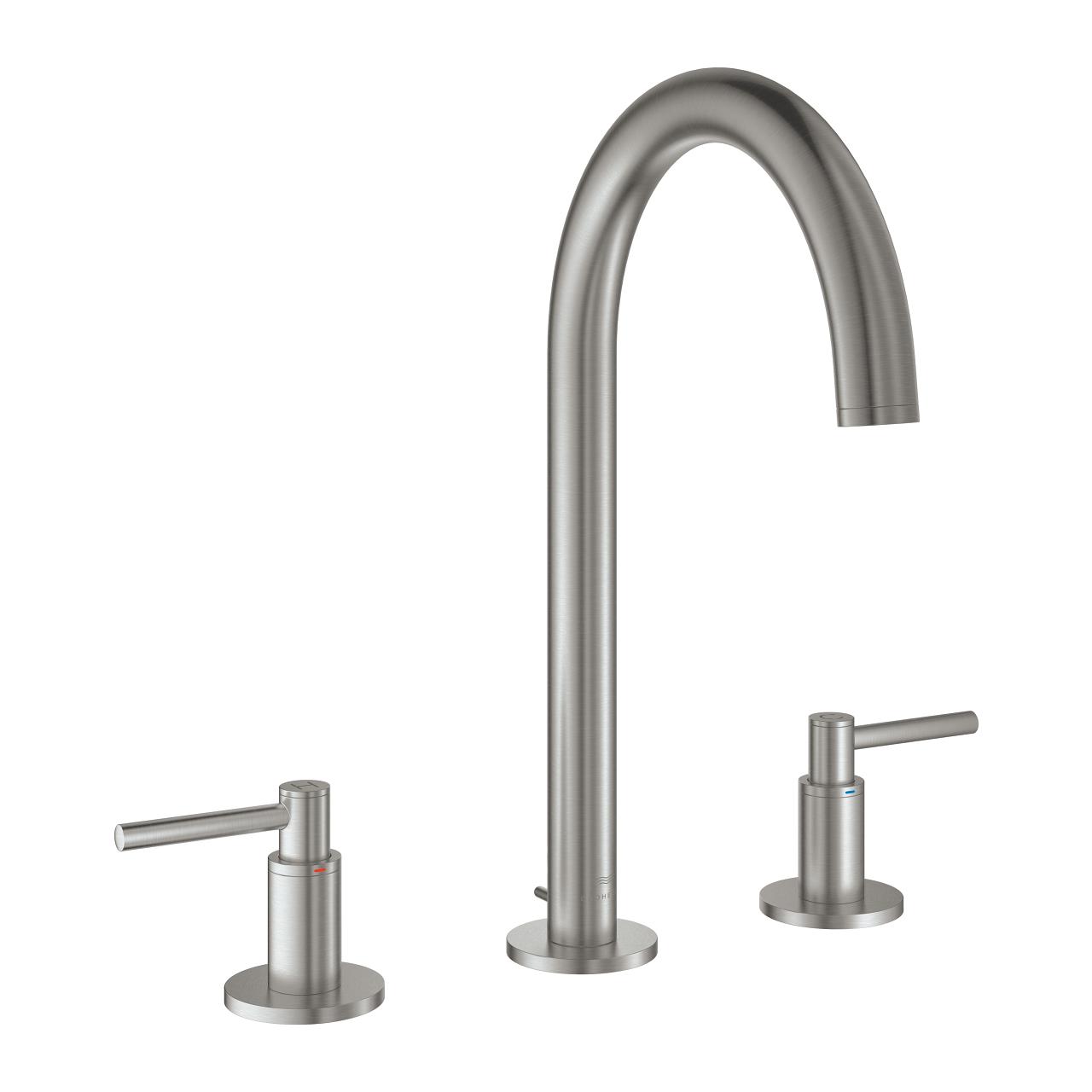 Grohe Atrio 3 Delikli Ankastre Lavabo Bataryası, Sifon Kumandalı, Paslanmaz Çelik 20649DC0