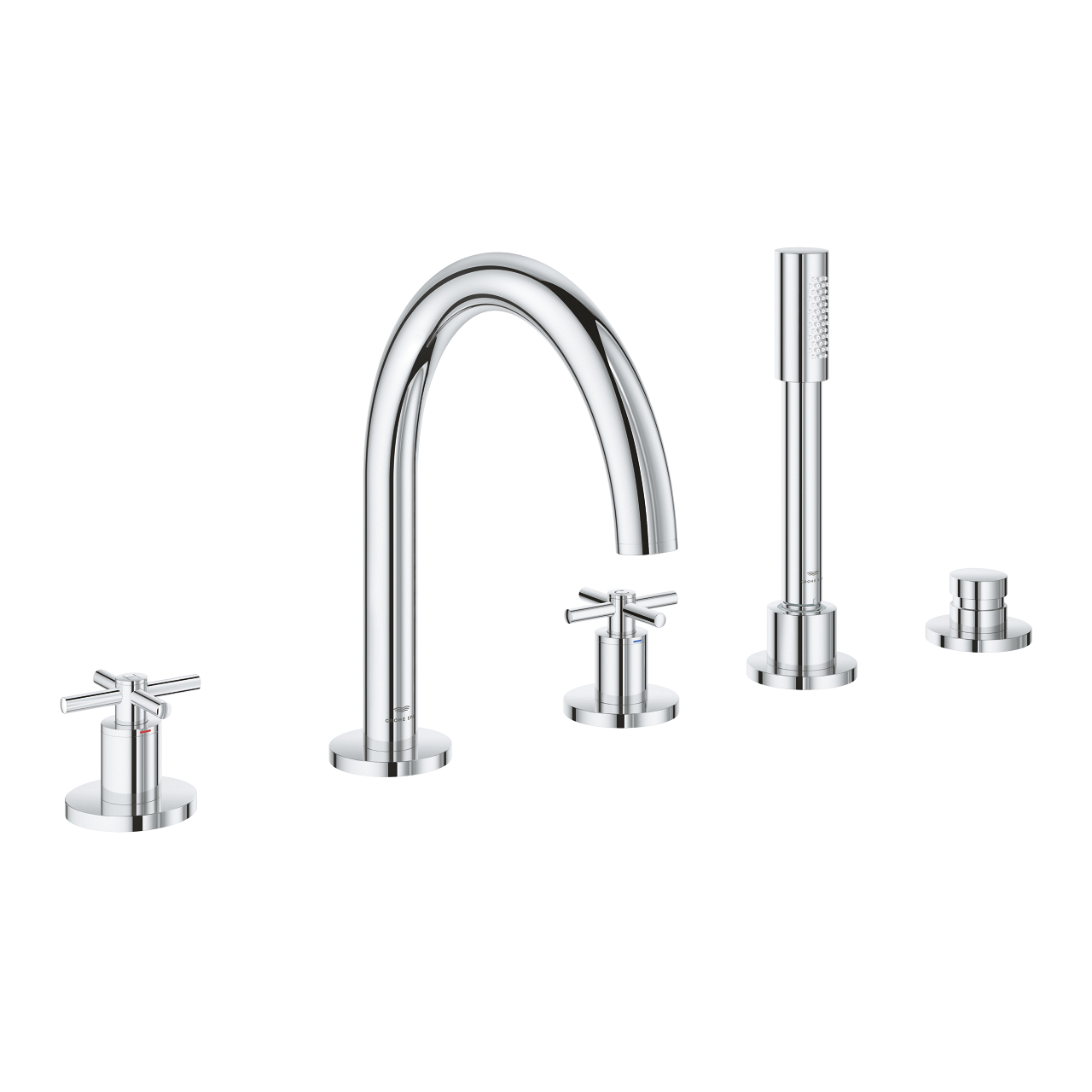Grohe Atrio 5 Delikli Ankastre Küvet Bataryası (Sıva Üstü Grubu) Krom 29408000