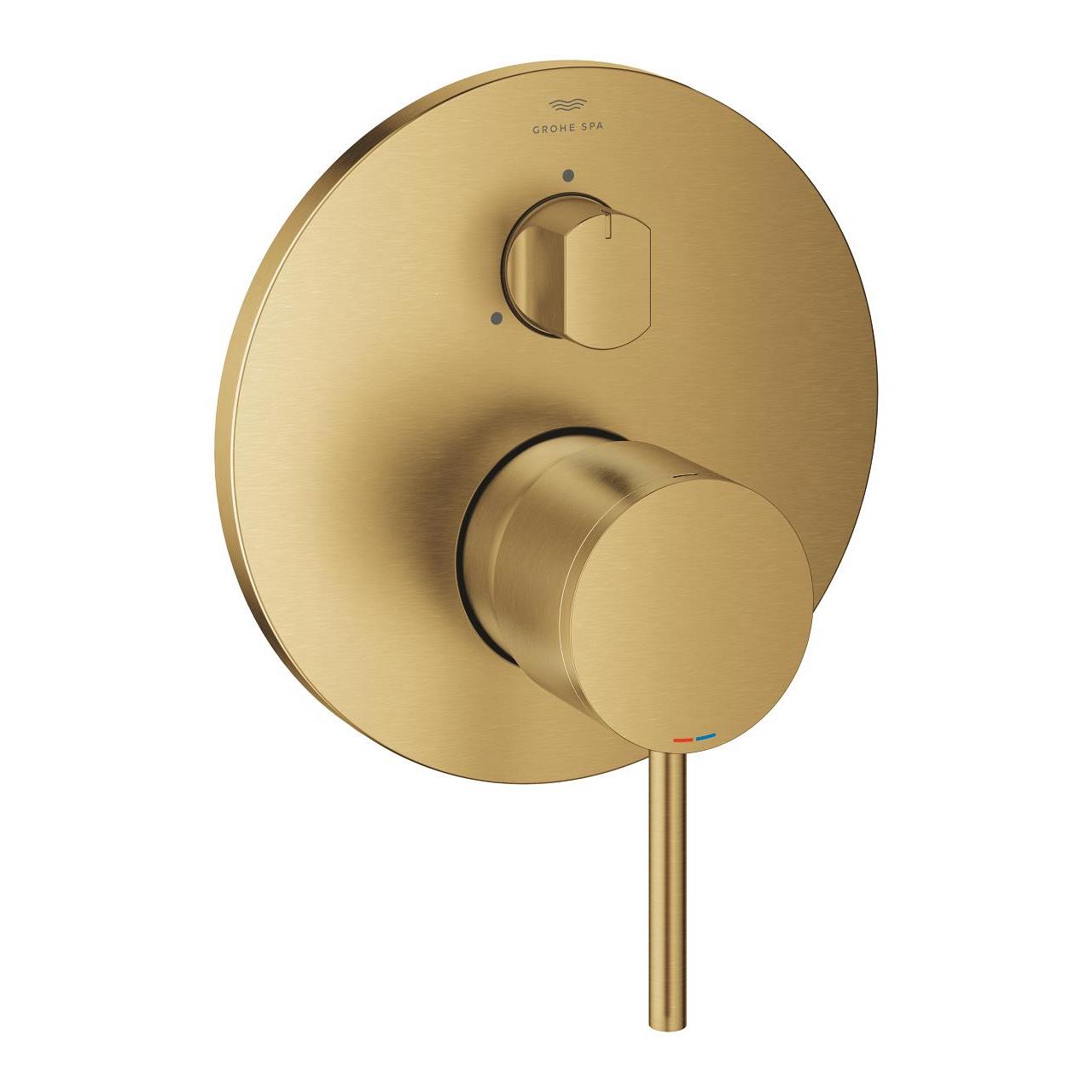 Grohe Atrio Ankastre Banyo/Duş Bataryası (Sıva Üstü Grubu), 3 Yollu, Fırçalı Altın 24356GN0