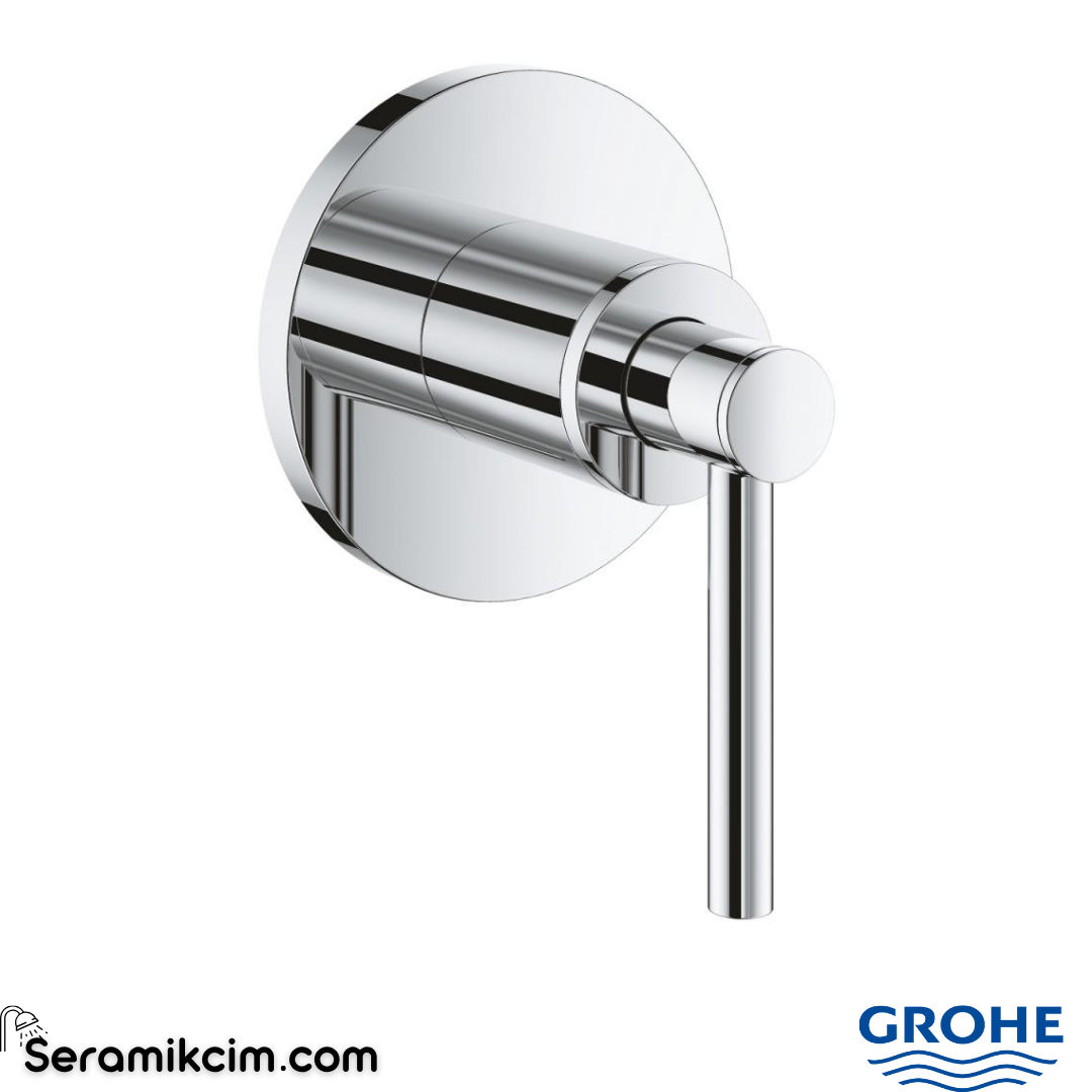 Grohe Atrio Ankastre Stop Valf, Çubuk Volan (Sıva Üstü Grubu) Krom 29397000