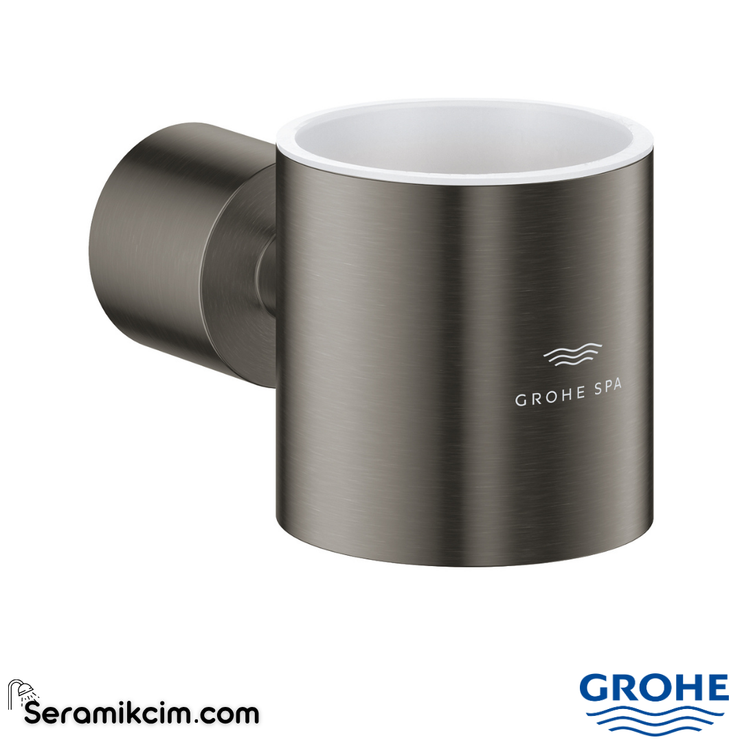 Grohe Atrio Cam Sabunluk Tutacağı, Fırçalı Sert Grafit 40884AL0 - 40884AL0