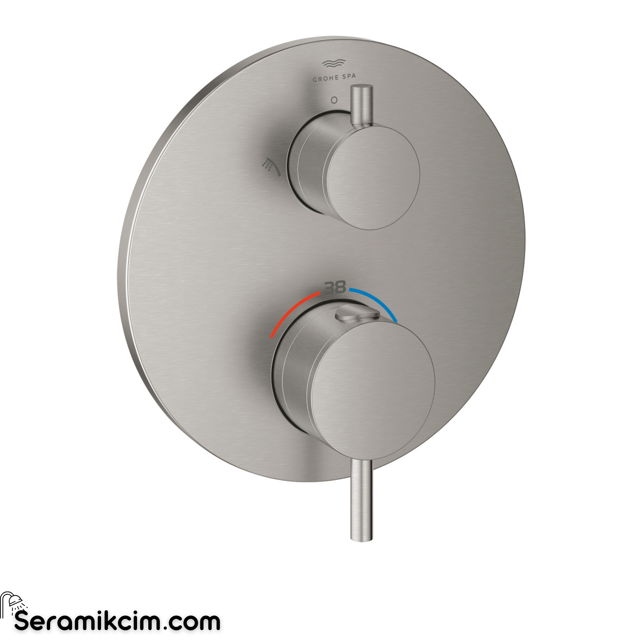 Grohe Atrio New Ankastre Banyo Bataryası Termostatik Paslanmaz Çelik 24358DC0