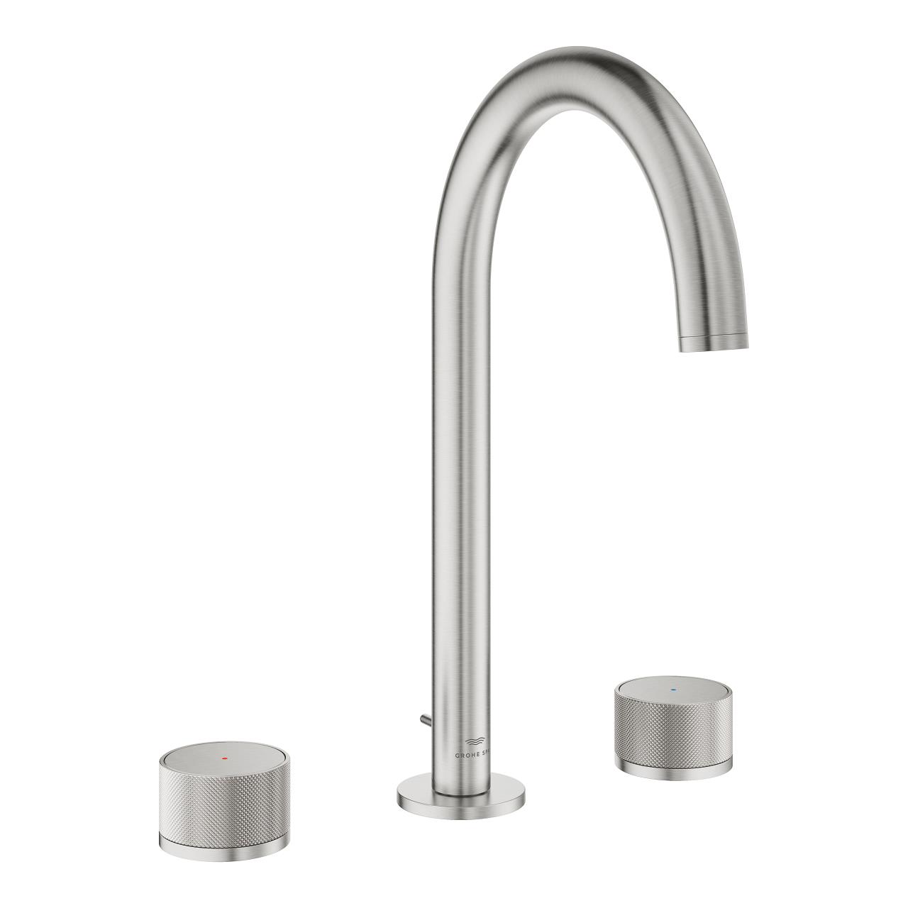 Grohe Atrio Private Collection 3 Delikli Lavabo Bataryası, Sifon Kumandalı (L-Boy), Paslanmaz Çelik 20595DC0