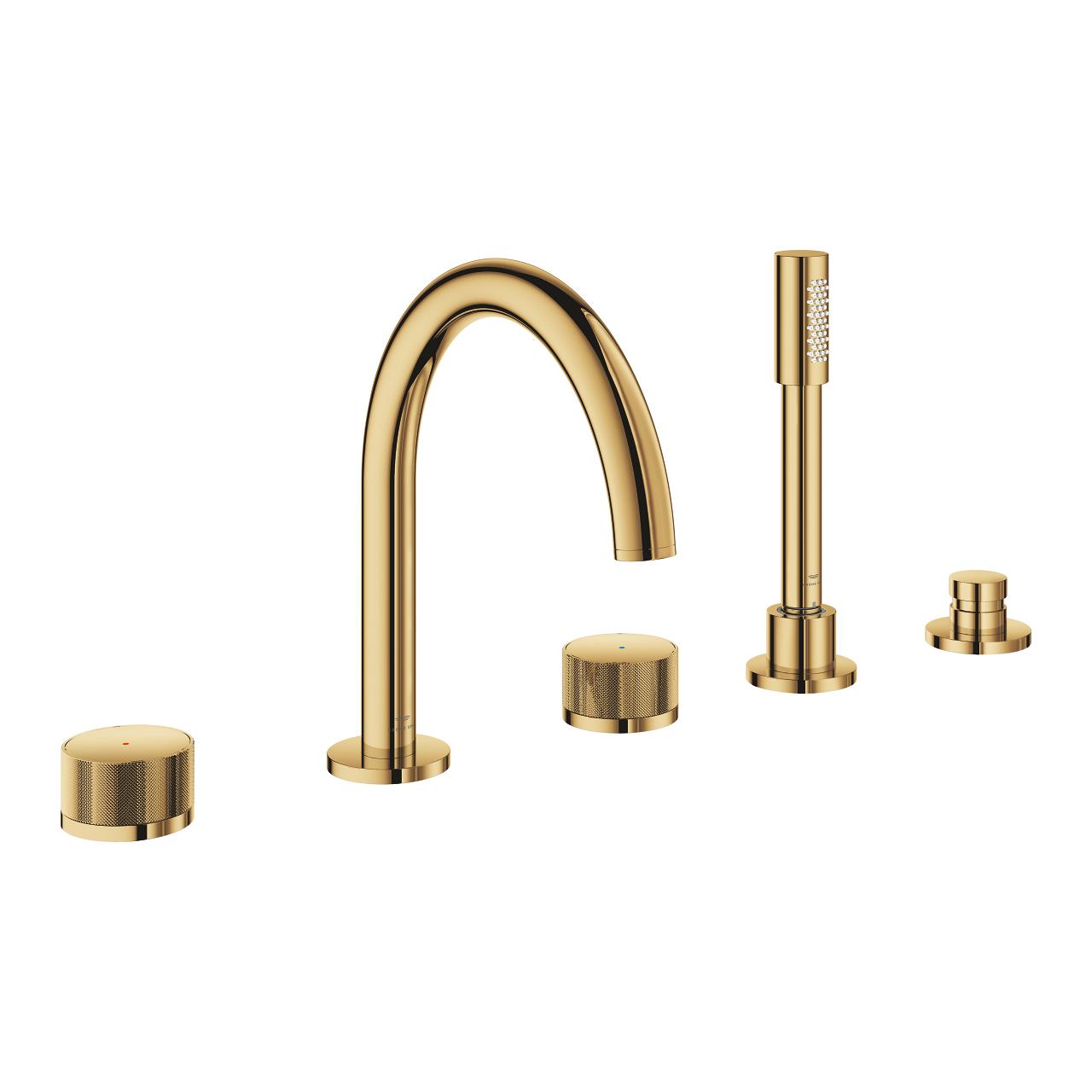Grohe Atrio Private Collection 5 Delikli Ankastre Küvet Bataryası (Sıva Üstü Grubu), Parlak Altın 25226GL0