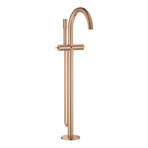 Grohe Atrio Private Collection Tek Yerden Küvet Bataryası (Sıva Üstü Grubu), Fırçalı Bakır 25227DL0