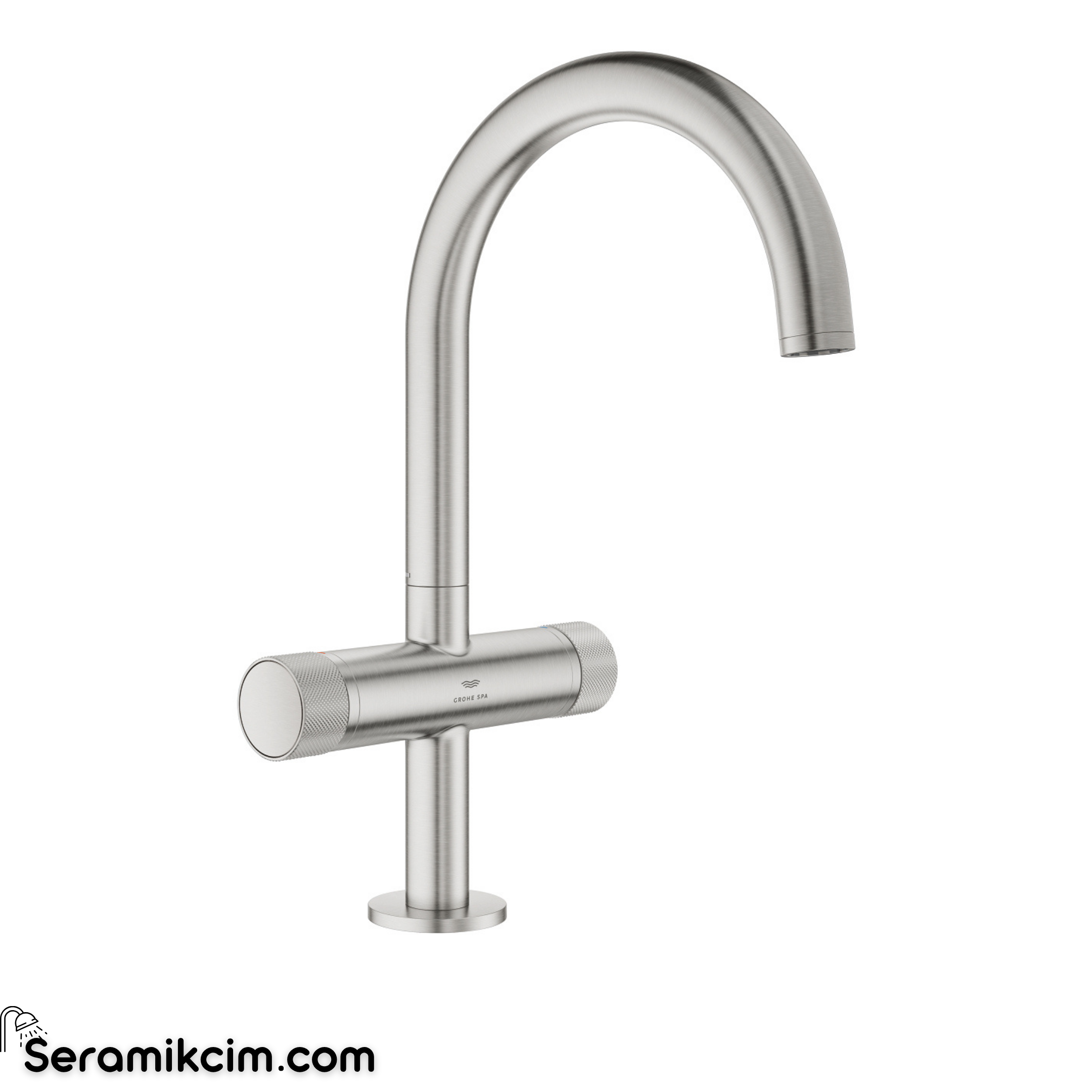 Grohe Atrio Private Collection Yüksek Lavabo Bataryası, Paslanmaz Çelik (L-Boy) 21138DC0