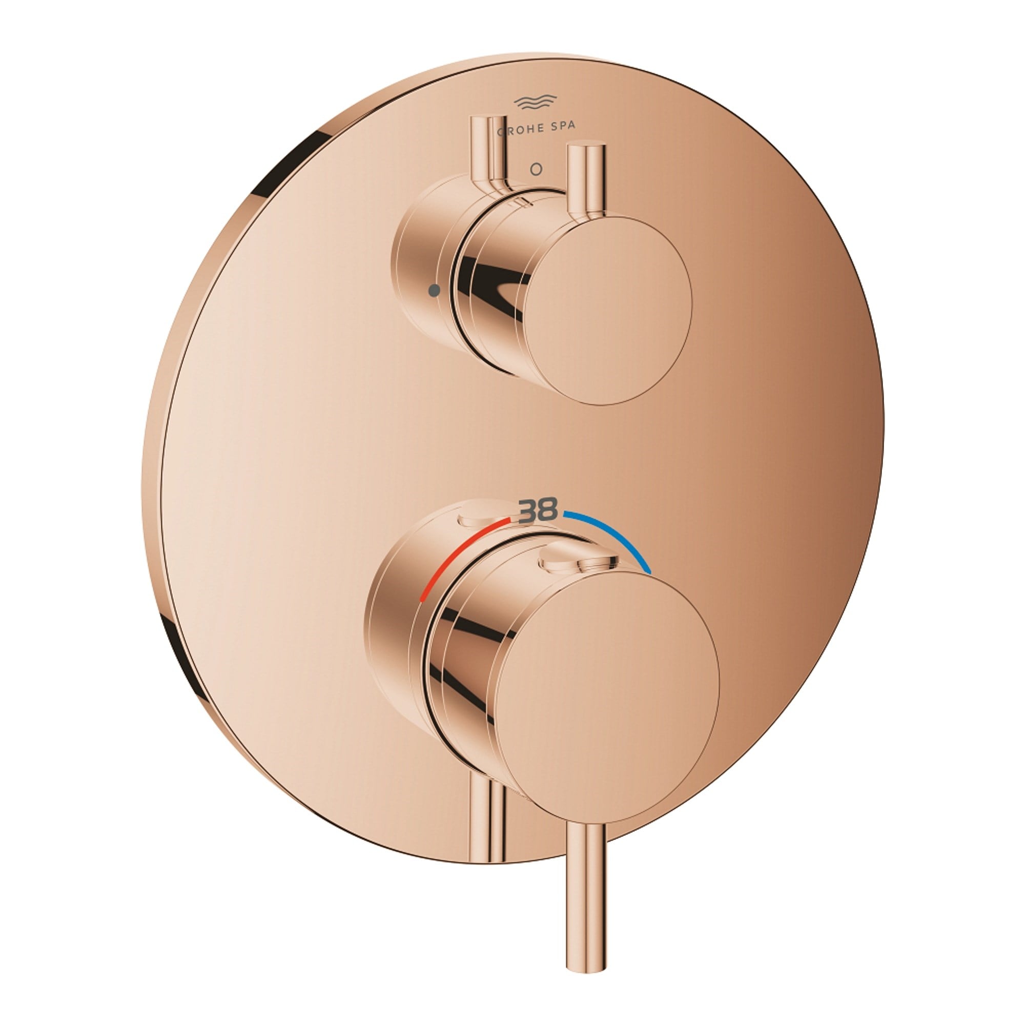 Grohe Atrio Termostatik Batarya 1 Çıkışlı Açma Kapama Valfli Parlak Bakır 24357DA0