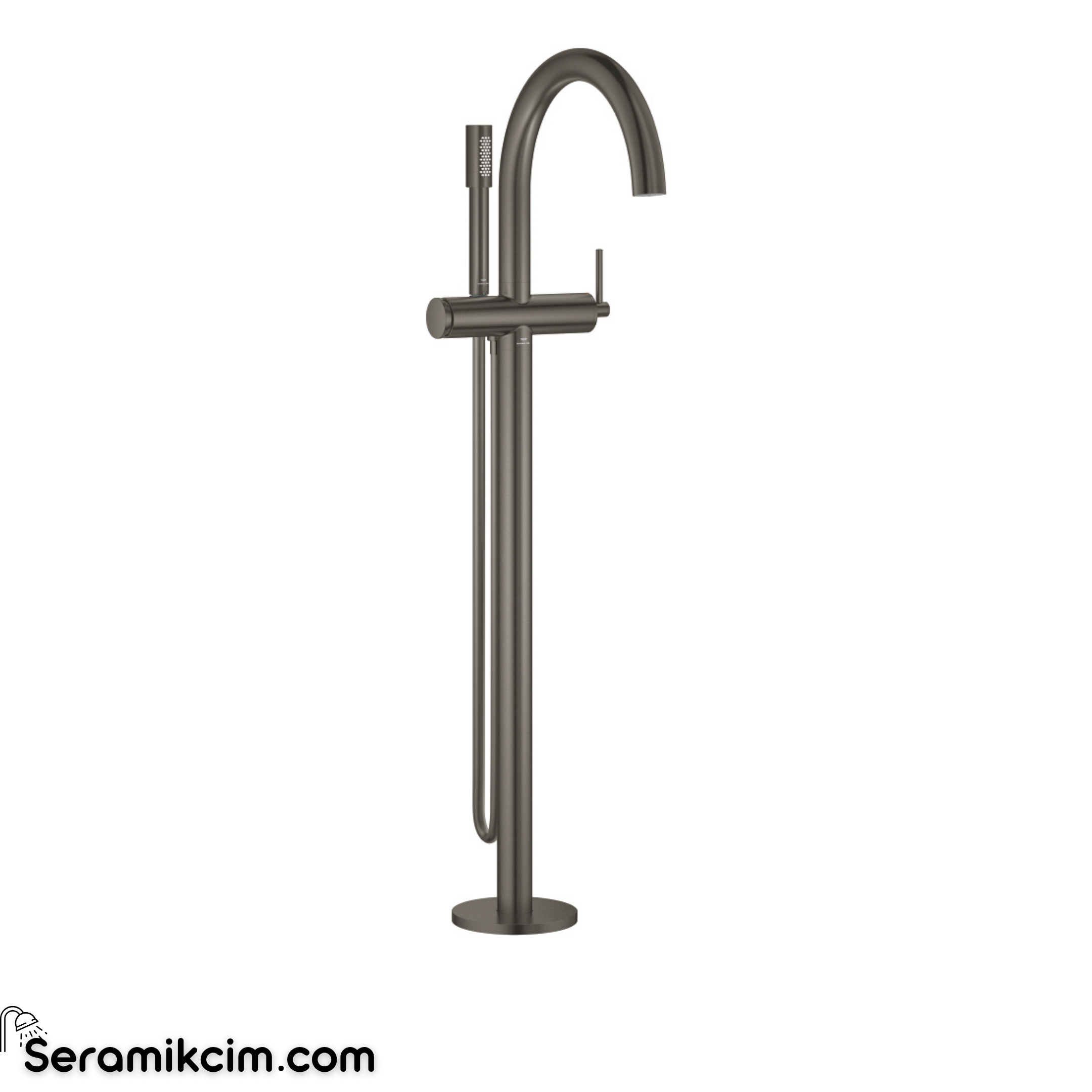 Grohe Atrio Yerden Küvet Bataryası (Sıva Üstü Grubu), Fırçalı Sert Grafit 24368AL0