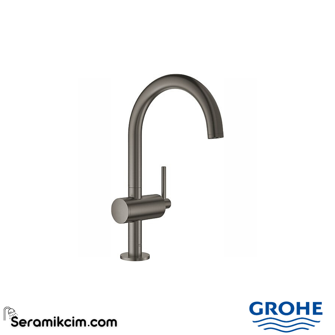 Grohe Atrio Yüksek Lavabo Bataryası, Fırçalı Sert Grafit - 32042AL3 - 32042AL3