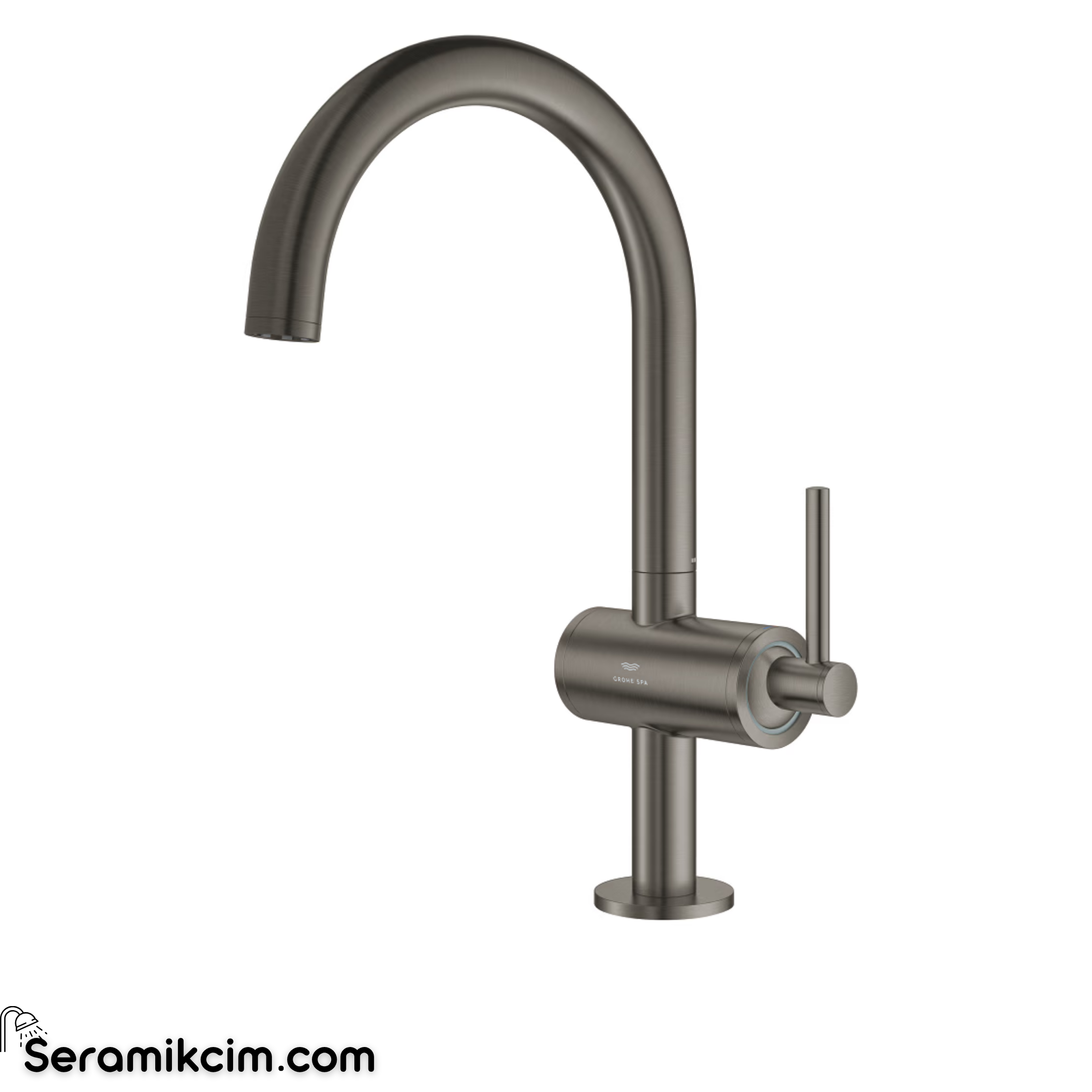 Grohe Atrio Yüksek Lavabo Bataryası (L-Boy), Fırçalı Sert Grafit 24362AL0