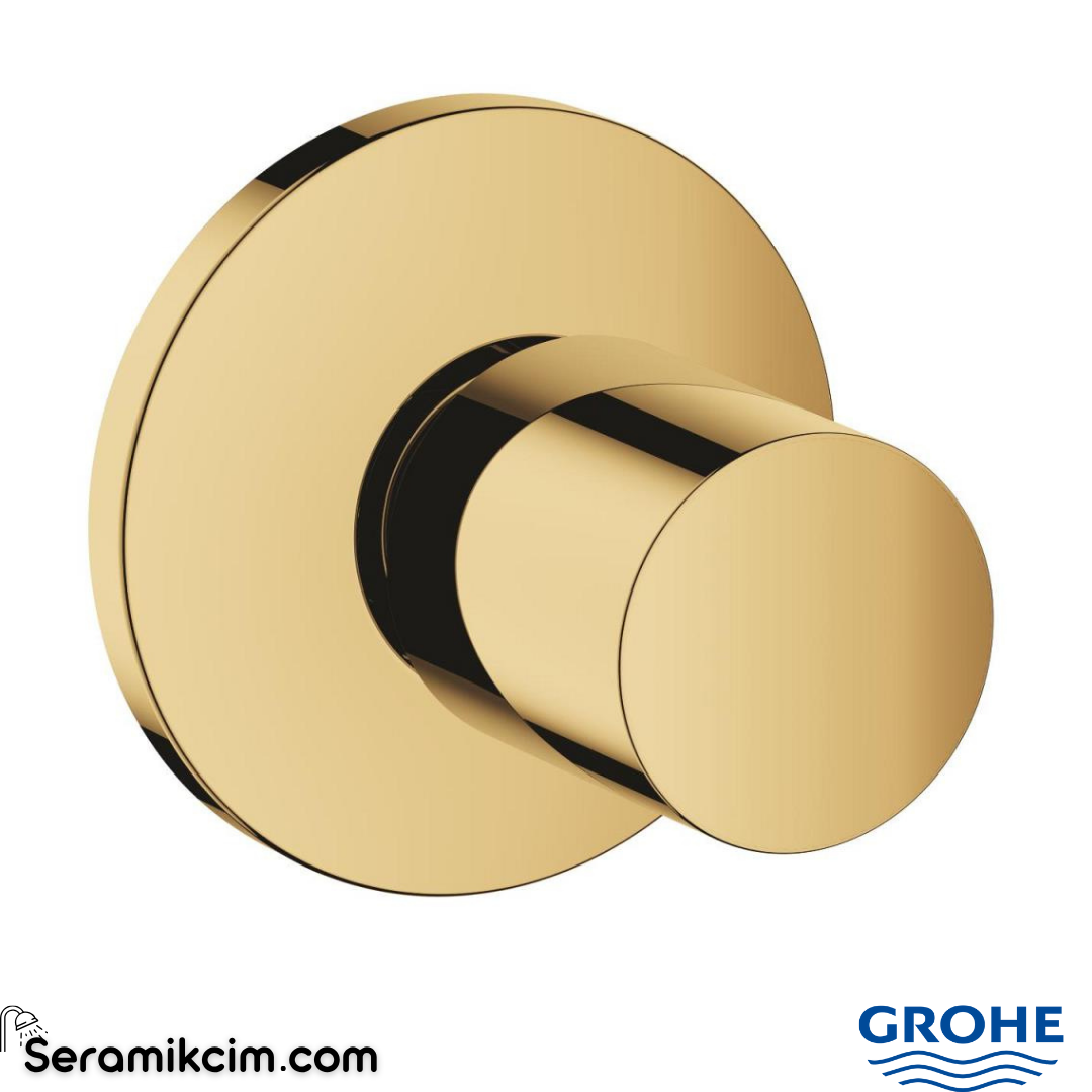 Grohe Bau Cosmopolitan Ankastre Stop Valf, Parlak Altın (Sıva Üstü Grubu) 19917GL0