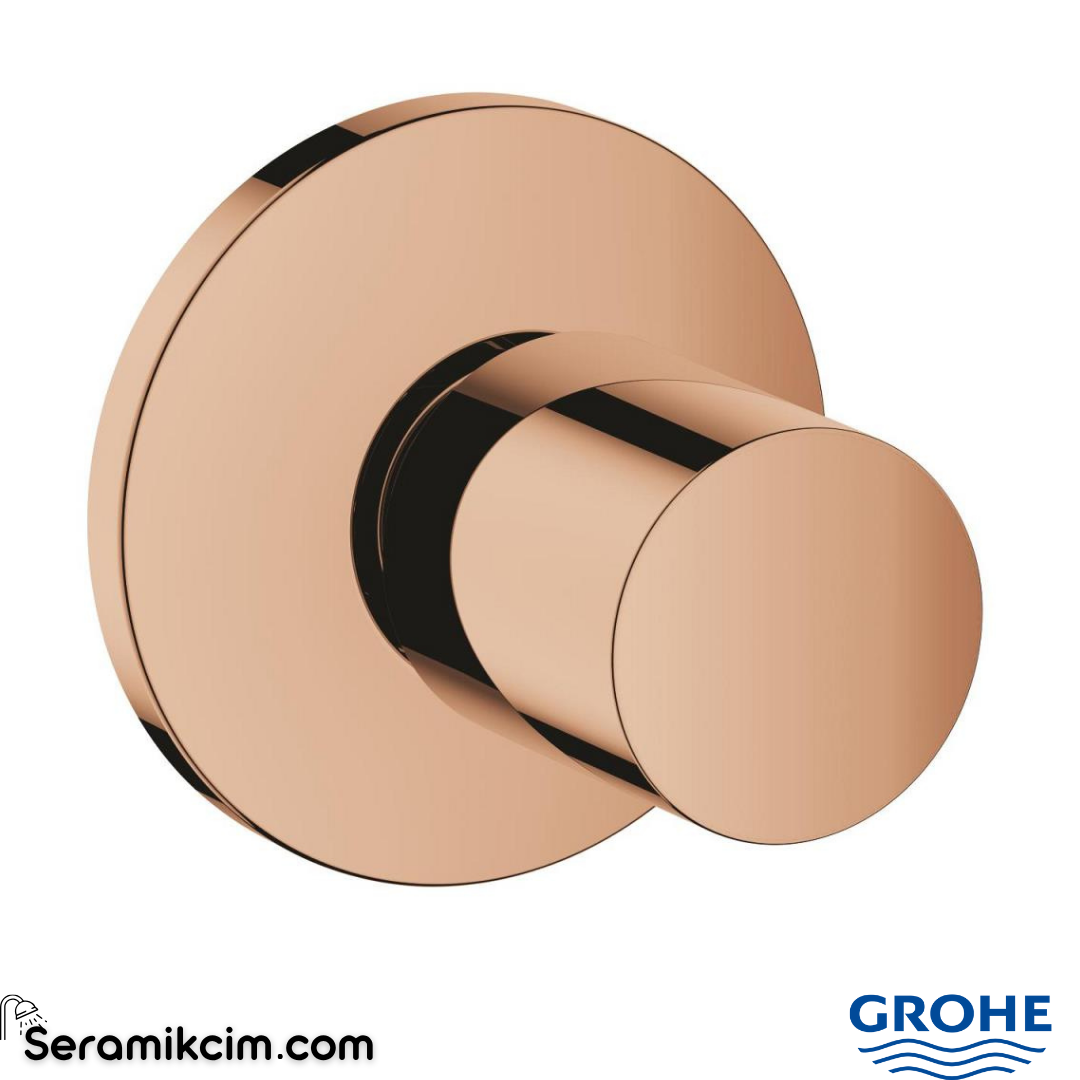 Grohe Bau Cosmopolitan Ankastre Stop Valf, Parlak Bakır (Sıva Üstü Grubu) 19917DA0