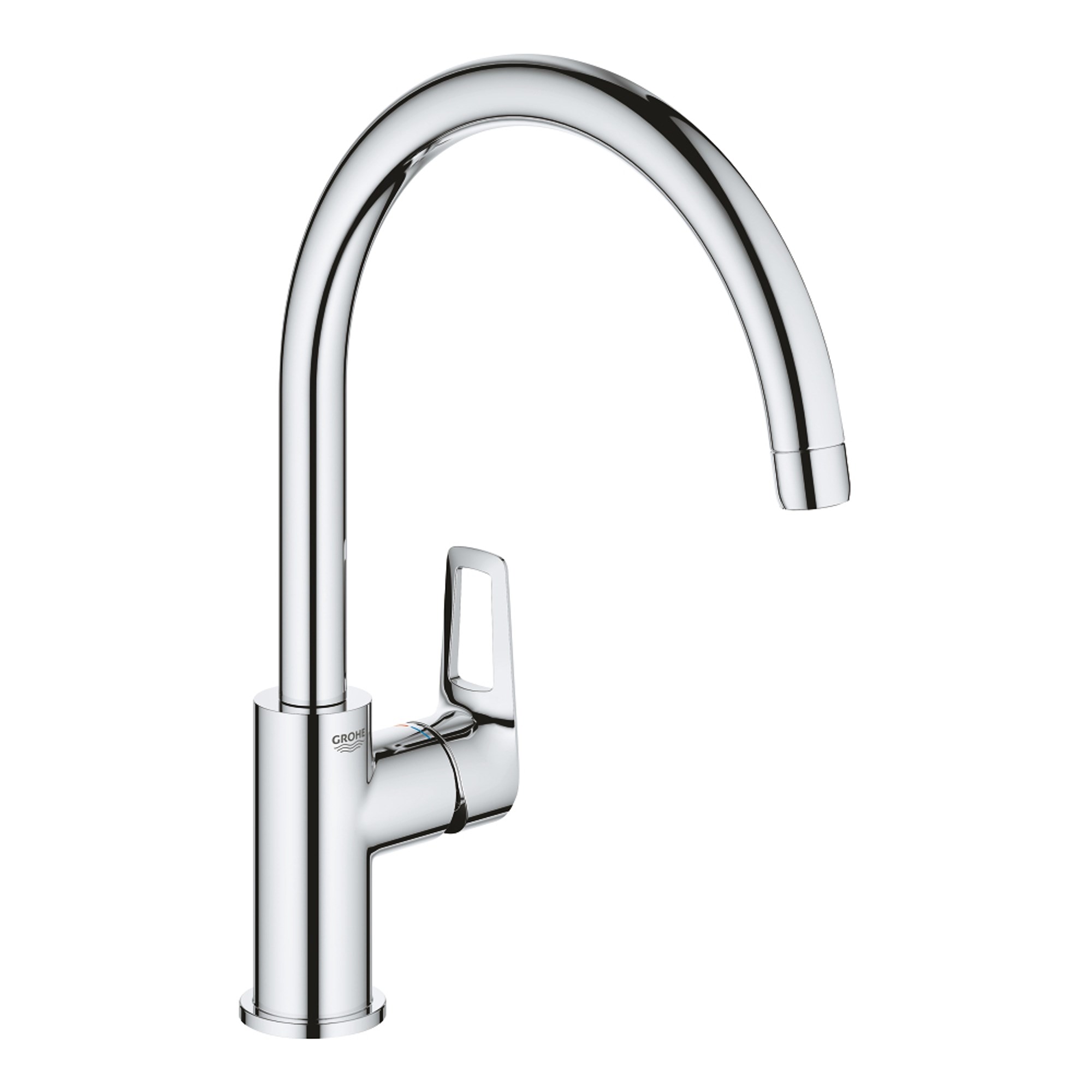 Grohe BauLoop Yüksek Borulu Mutfak Bataryası 360° Döner Borulu Krom 31368001