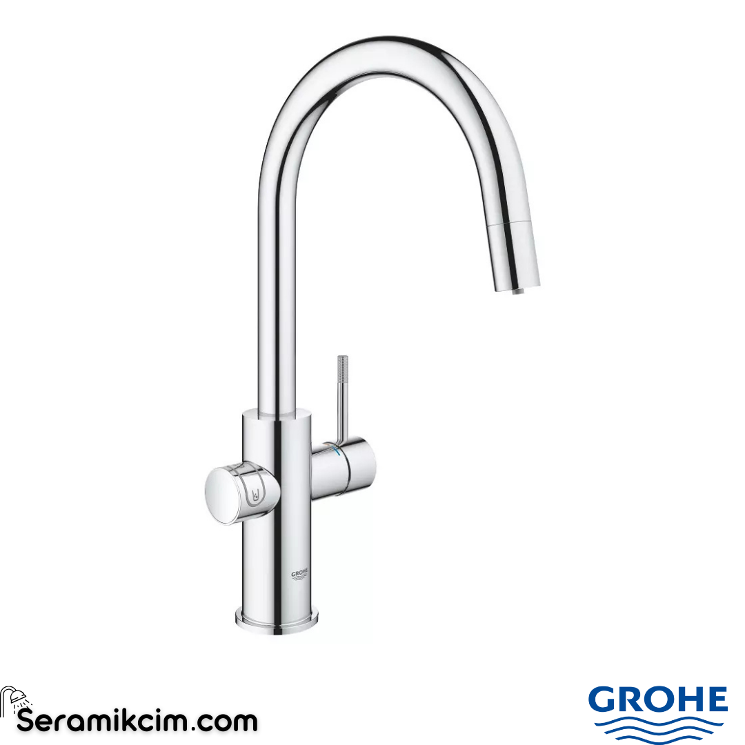 Grohe Blue Home Eviye Bataryası Spiralli C Tip Krom 409796045