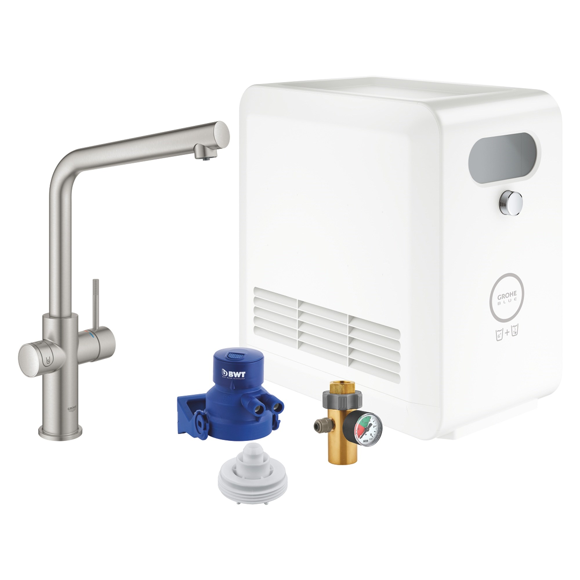 Grohe Blue Professional L Borulu Batarya Seti Paslanmaz Çelik 31347DC3