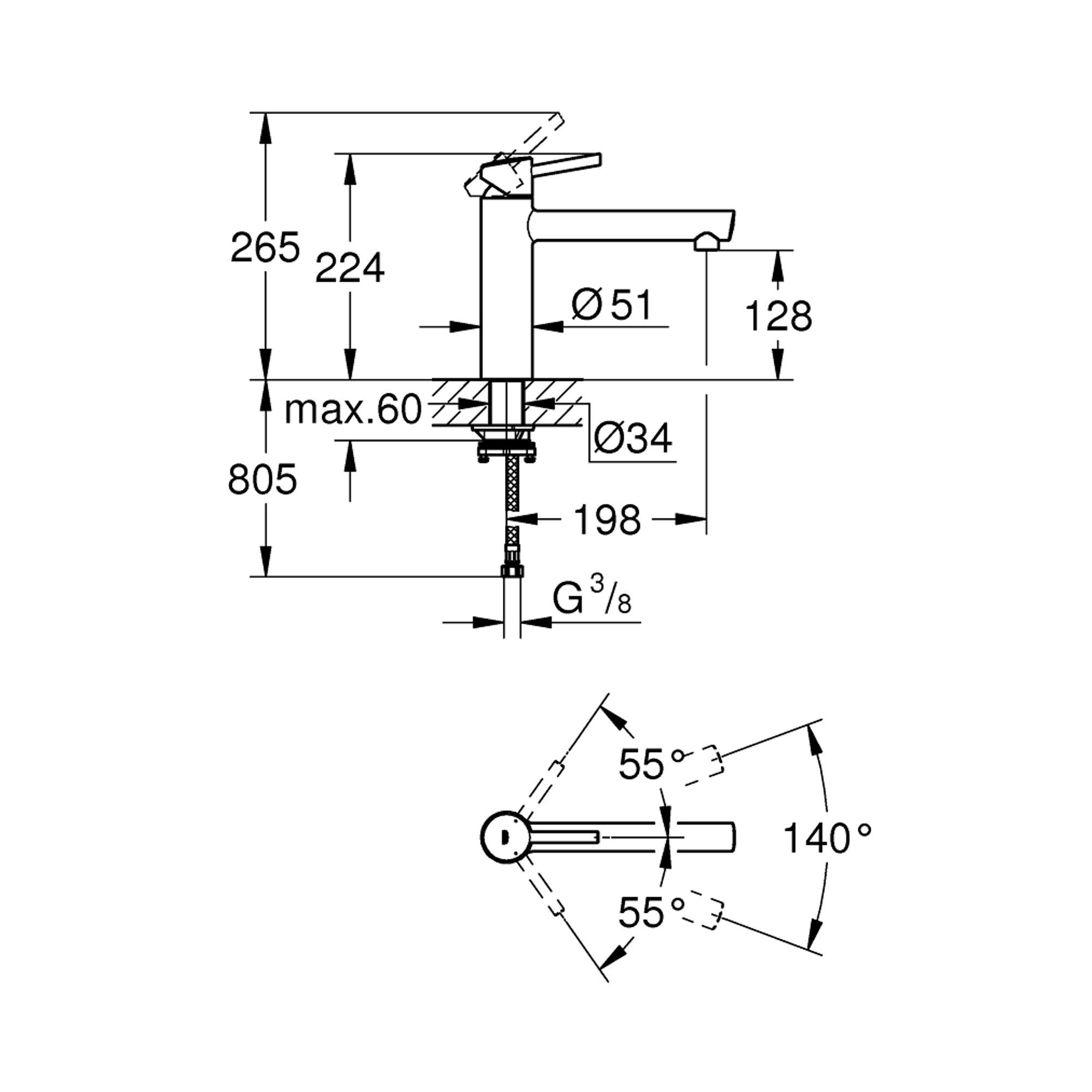 Grohe Concetto Mutfak Bataryası Krom 31210001