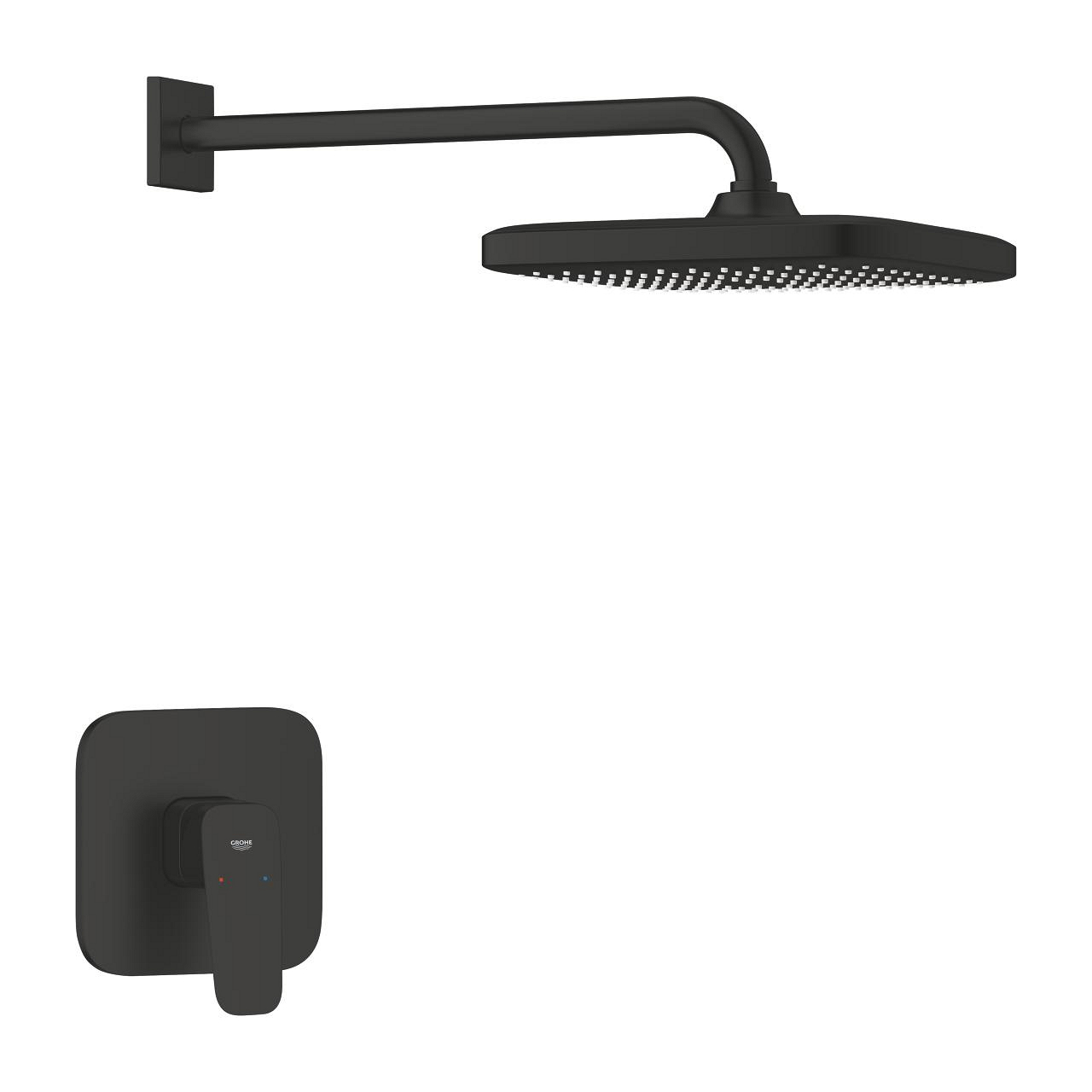 Grohe Cubeo Ankastre Duş Bataryası ve Tepe Duşu Seti, Mat Siyah 1053342430