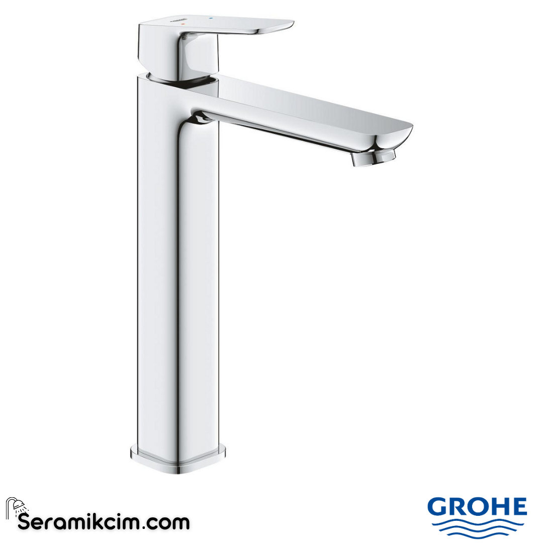 Grohe Cubeo Tezgah Üstü Lavabo Bataryası, XL-Boy Krom 1017290000