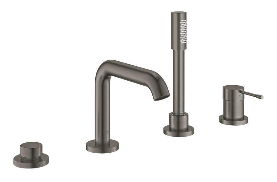 Grohe Essence 4 Delikli Küvet Bataryası (Sıva Üstü Grubu) Fırçalı Sert Grafit 19578AL1 - 19578AL1
