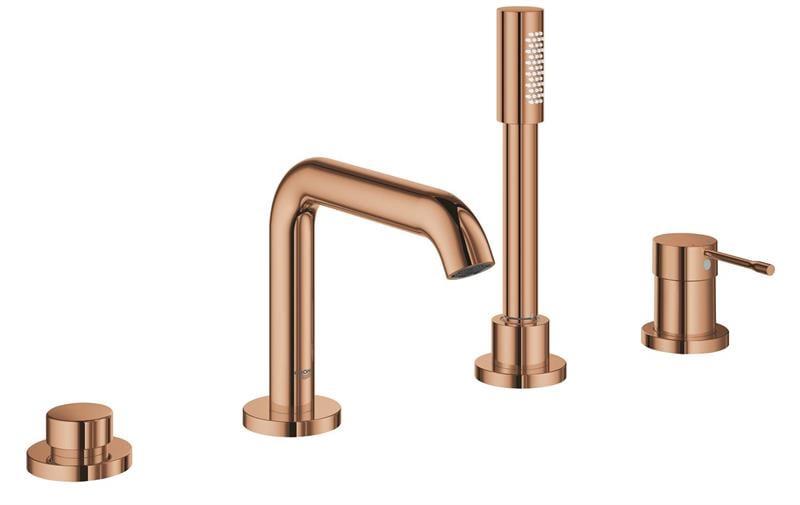 Grohe Essence 4 Delikli Küvet Bataryası (Sıva Üstü Grubu), Bakır - 19578DA1 - 19578DA1