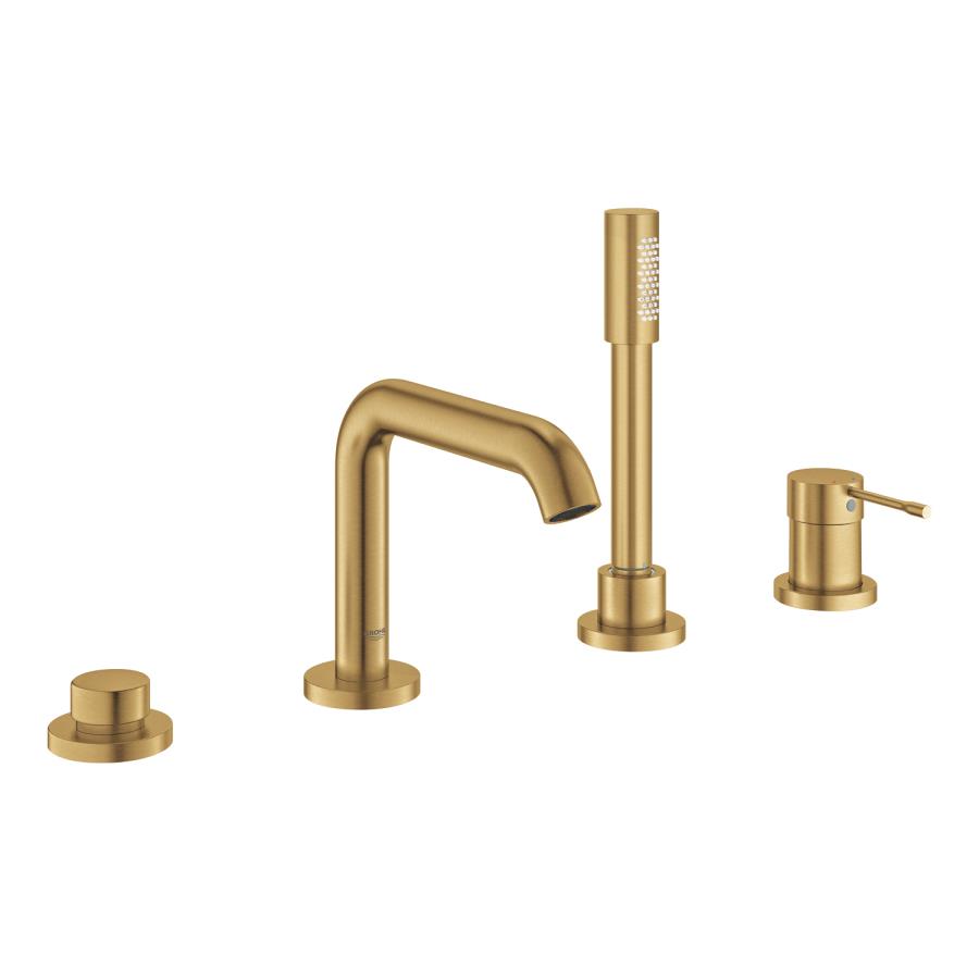 Grohe Essence 4 Delikli Küvet Bataryası (Sıva Üstü Grubu), Fırçalı Altın - 19578GN1 - 19578GN1