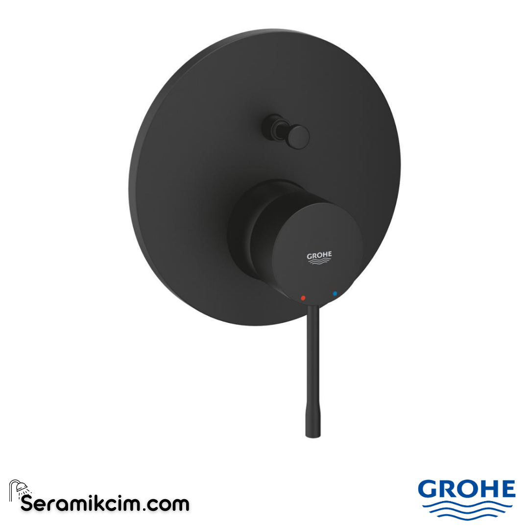 Grohe Essence Ankastre Banyo/Duş Bataryası (Sıva Üstü Grubu) Mat Siyah 24167KF1 - 24167KF1