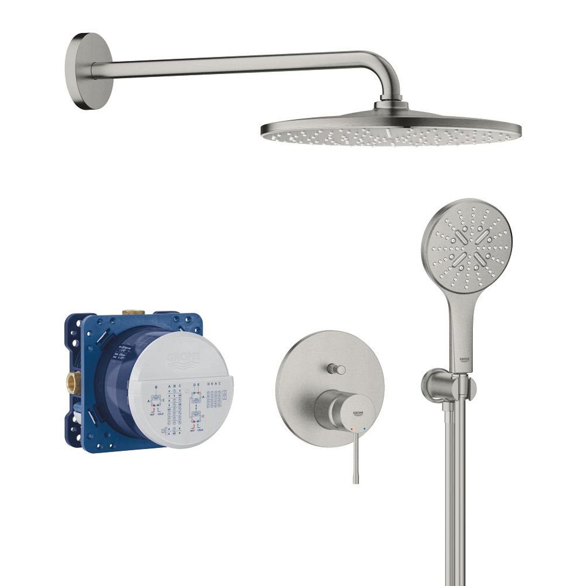 Grohe Essence Ankastre Duş Sistemi Rainshower Mono 310 Paslanmaz Çelik 25287DC0