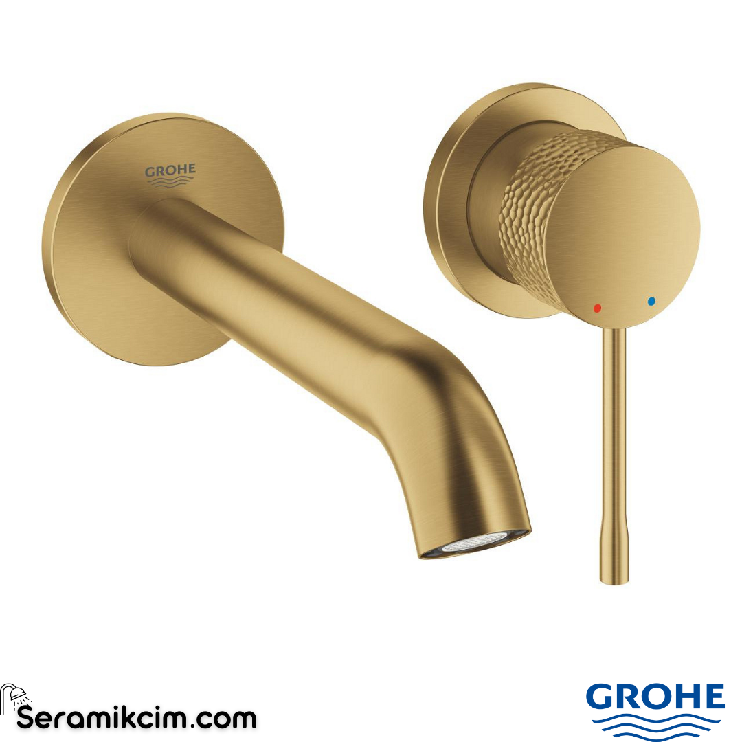 Grohe Essence Ankastre Lavabo Bataryası 2 Delikli Mat Altın 29192GF1
