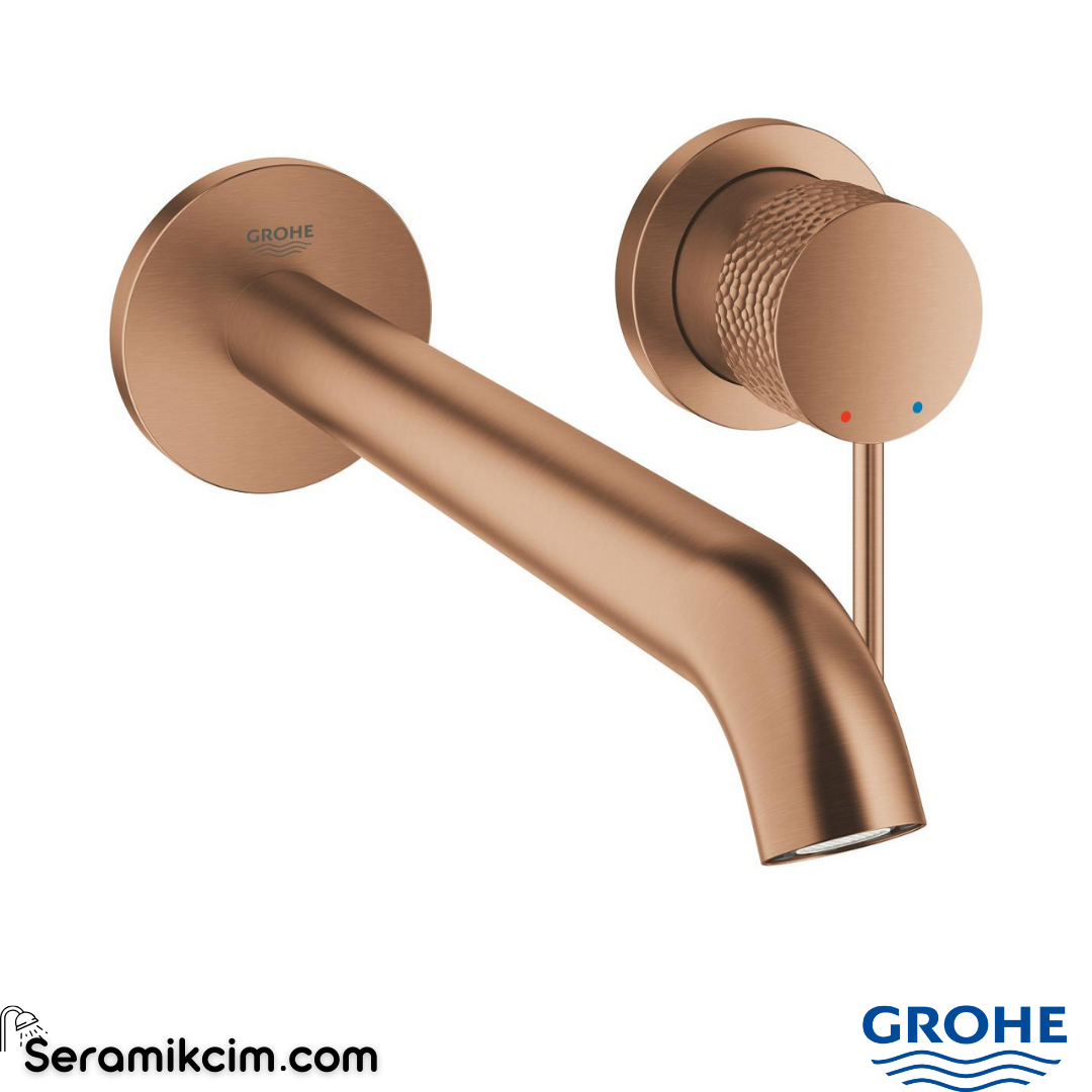 Grohe Essence Ankastre Lavabo Bataryası 2 Delikli Mat Bakır 29193DE1
