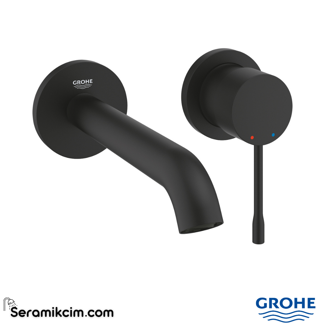 Grohe Essence Ankastre Lavabo Bataryası L-Boyut (Sıva Üstü Grubu), Mat Siyah 29193KF1