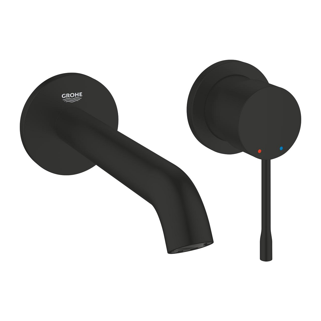 Grohe Essence New Duvardan Ankastre Lavabo Bataryası (Sıva Üstü Grubu), Mat Siyah 194082431