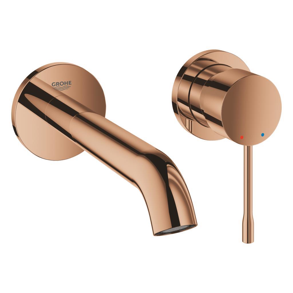 Grohe Essence New İki Delikli Ankastre Ankastre Lavabo Bataryası (Sıva Üstü Grubu), Bakır
