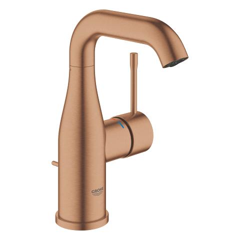 Grohe Essence New Lavabo Bataryası, Sifon Kumandalı, Bakır Fırçalı Yüzey - 24173DL1