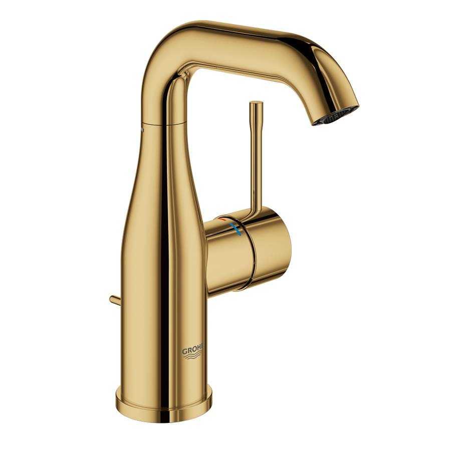 Grohe Essence New Lavabo Bataryası, Sifon Kumandalı, Altın