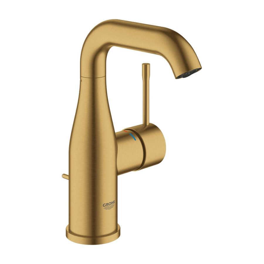 Grohe Essence New Lavabo Bataryası, Sifon Kumandalı, Fırçalı Altın - 24173GN1
