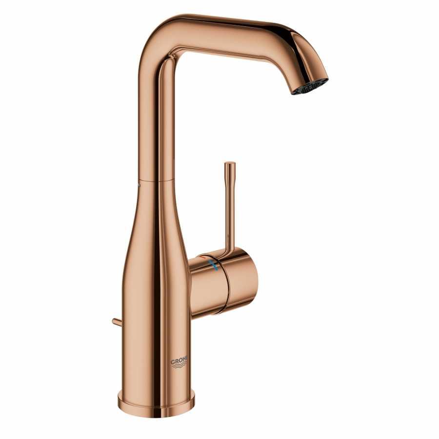 Grohe Essence New Yüksek Lavabo Bataryası, Sifon Kumandalı, Bakır