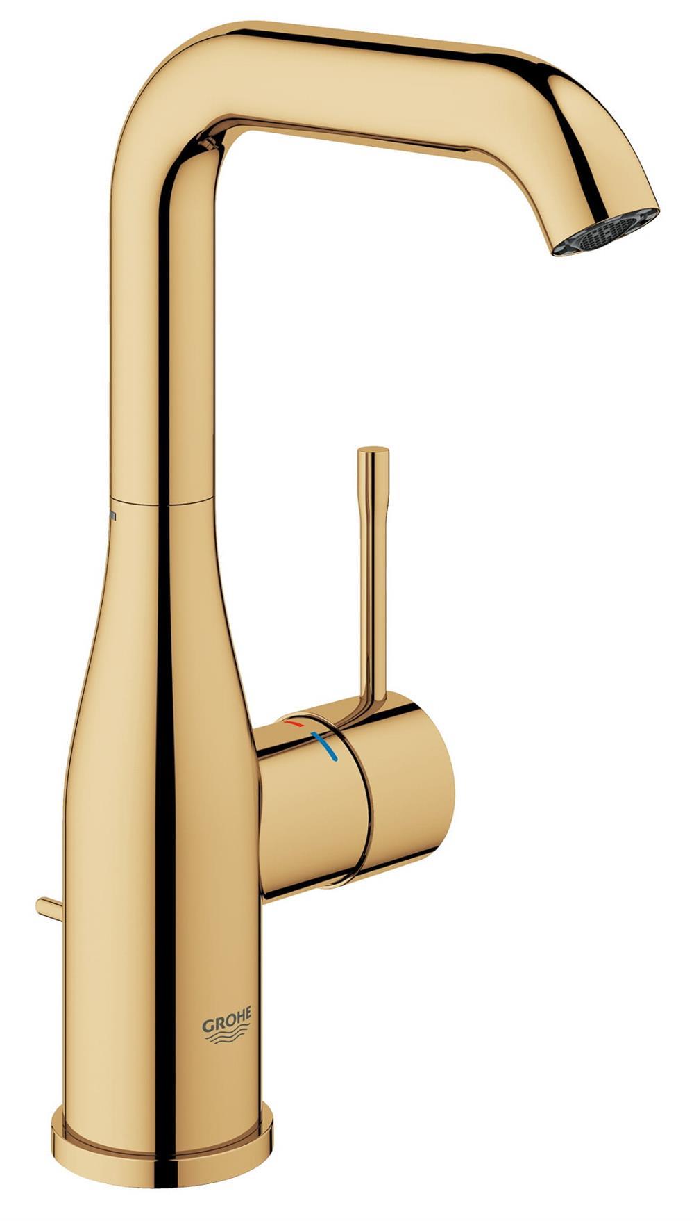 Grohe Essence New Yüksek Lavabo Bataryası, Sifon Kumandalı, Altın