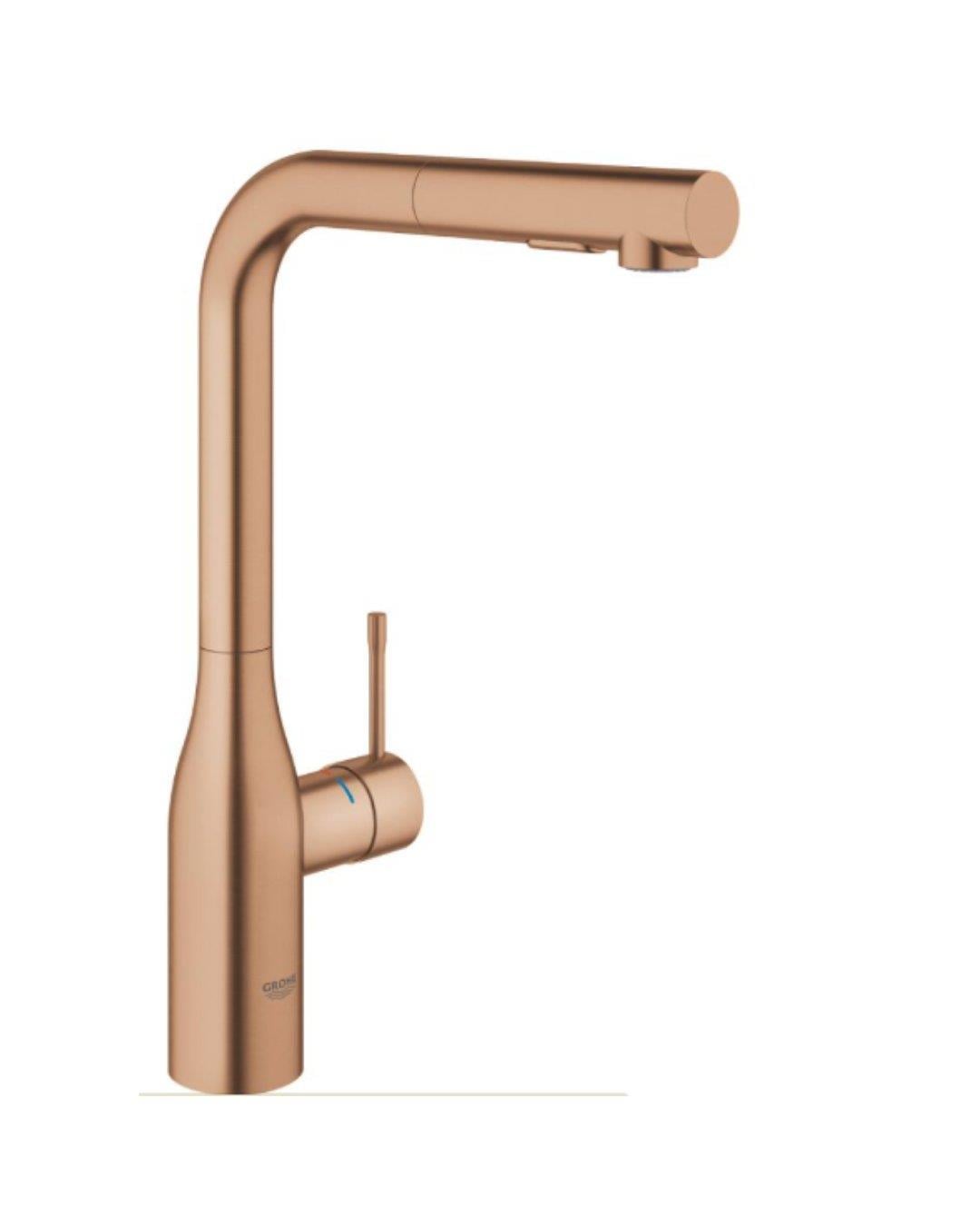 Grohe Essence Spiralli Eviye Bataryası, 2 Akışlı, Fırçalı Bakır 30504DL0