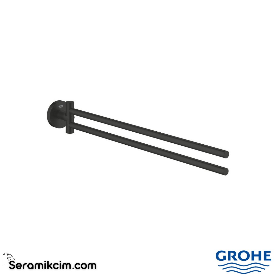 Grohe Essentials 2'li Havluluk, Mat Siyah 1024672430 - 1024672430