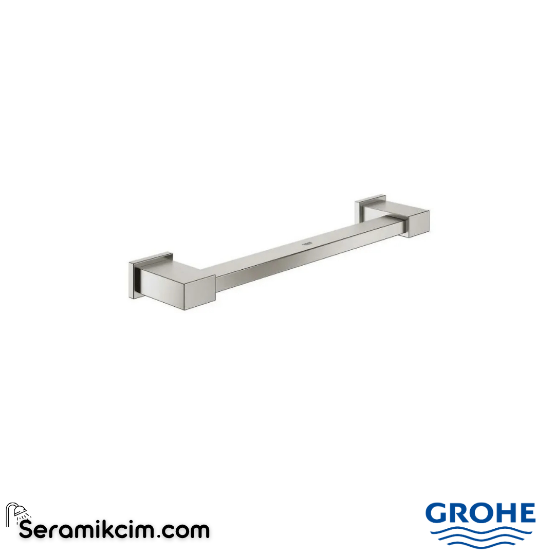 Grohe Essentials Cube Banyo Tutamağı, Paslanmaz Çelik 40514DC1