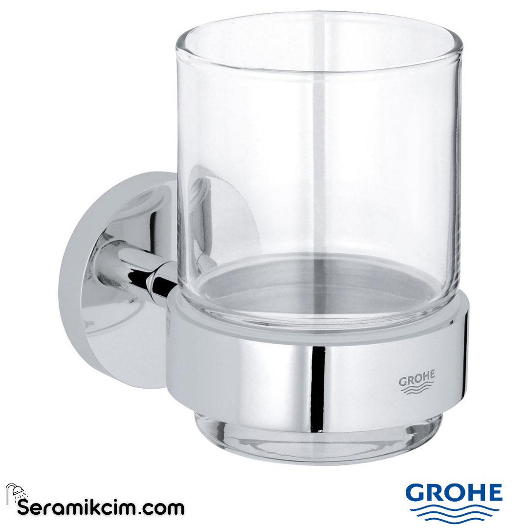 Grohe Essentials Diş Fırçalığı, Cam Krom 40447001 - 40447001