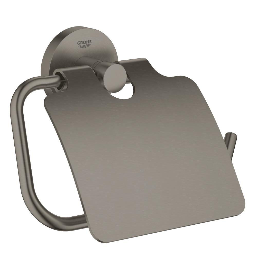 Grohe Essentials Kapaklı Tuvalet Kağıtlığı, Fırçalı Sert Grafit - 40367AL1 - 40367AL1