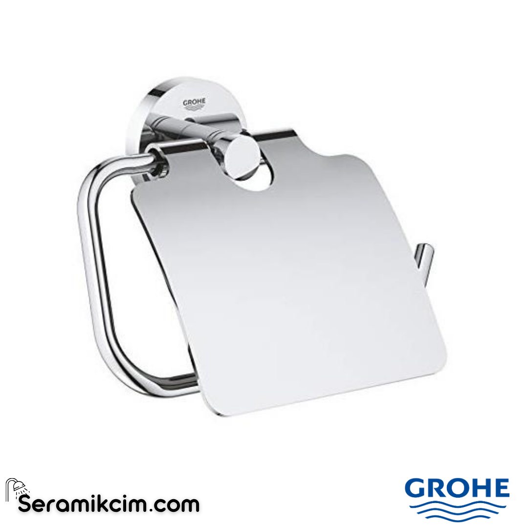 Grohe Essentials Kapaklı Tuvalet Kağıtlığı Krom 40367001