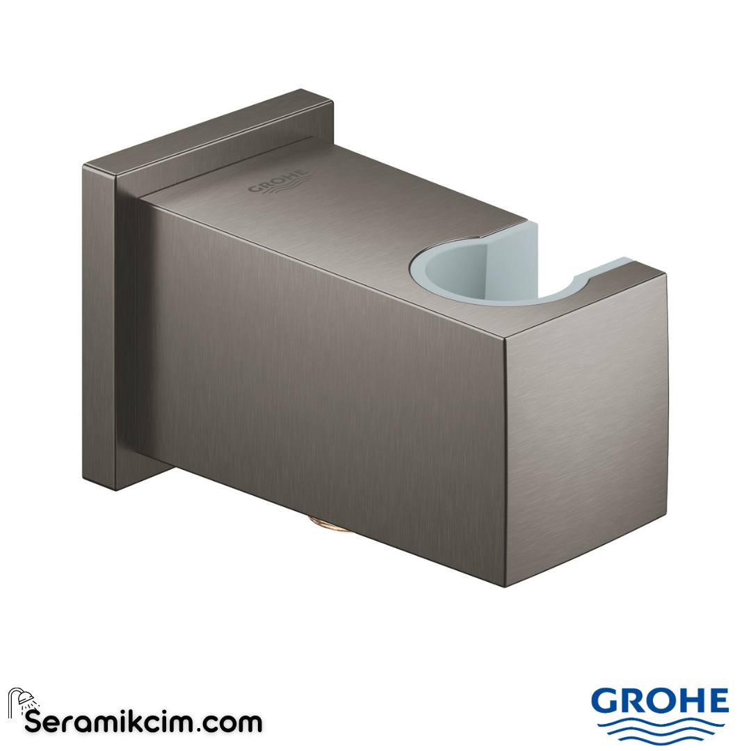 Grohe Euphoria Cube Askılı Duş Çıkış Dirseği, Fırçalı Sert Grafit 26370AL0