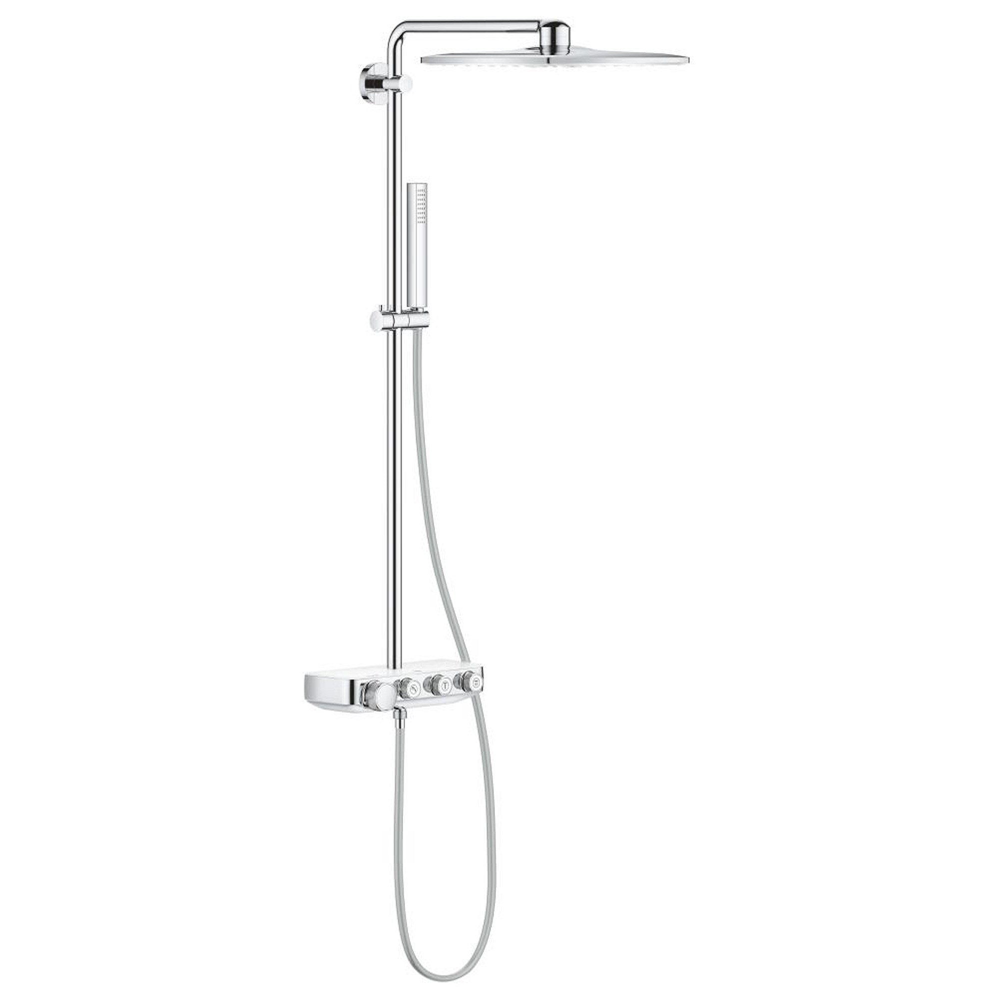 Grohe Euphoria SmartControl System 310 Cube Duvardan Termostatik Duş Sistemi Beyaz-Krom 26508LS0