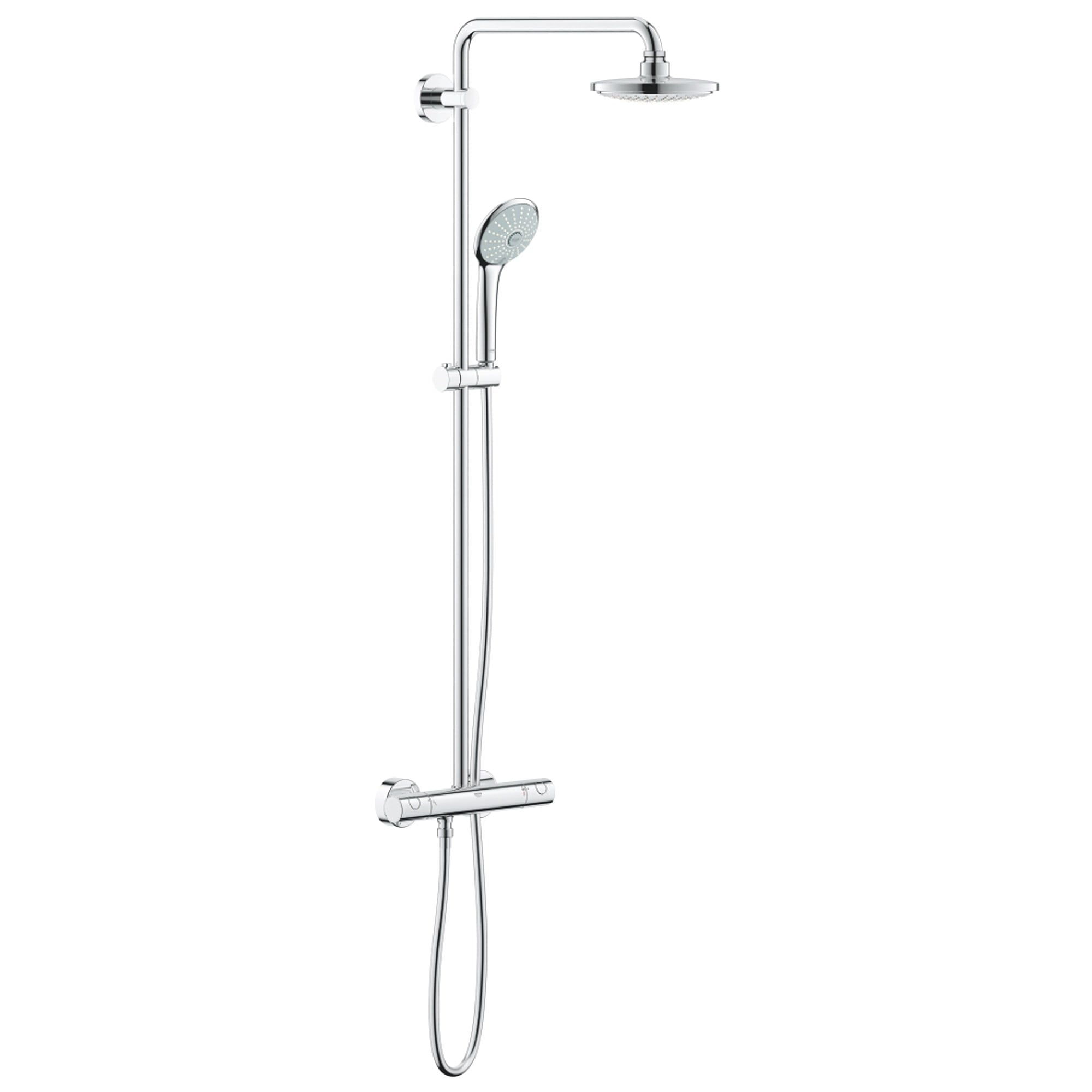 Grohe Euphoria Termostatik Duş Sistemi 18 cm Tepe Duşlu Krom 27296001
