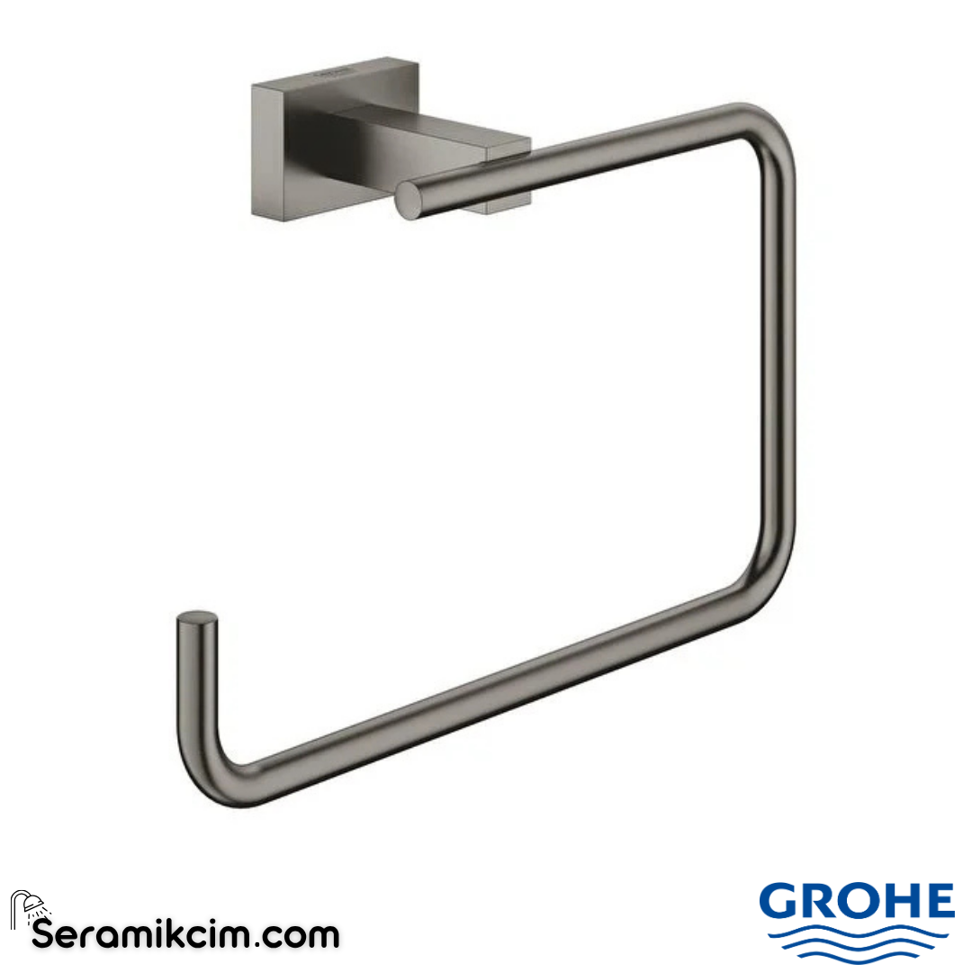 Grohe Eurocube Halka Havluluk, Fırçalı Sert Grafit 40510AL1 - 40510AL1