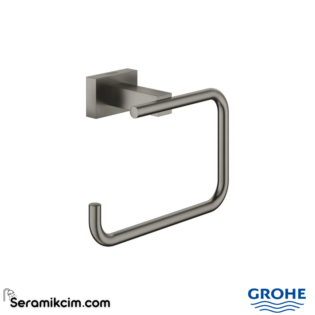 Grohe Eurocube Tuvalet Kağıtlığı Kapaksız, Fırçalı Sert Grafit 40507AL1